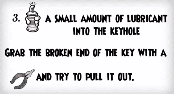 How to extract broken key from ignition
